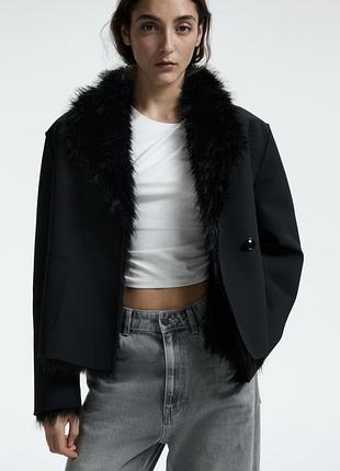 Шуба-дублянка h&m двохстороння