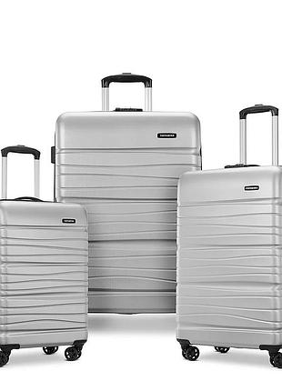 Набор жестких чемоданов samsonite evolve se hardside expandable luggage 3-piece set в стильном сером цвете