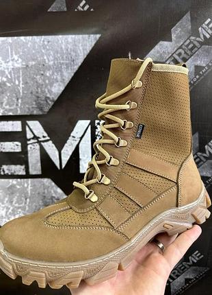 Тактические берцы для военных летних nubuck перфорация койот
