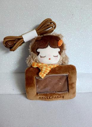 Плюшевий холдер, чохол для карток skullpanda snug scarf  pop mart