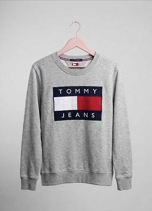 Світшот жіночий tommy jeans сірий з логотипом