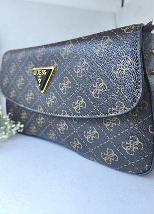 Клатч жіночий guess багет коричневий