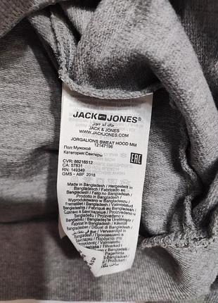 Jack&jones серое худи, толстовка 4