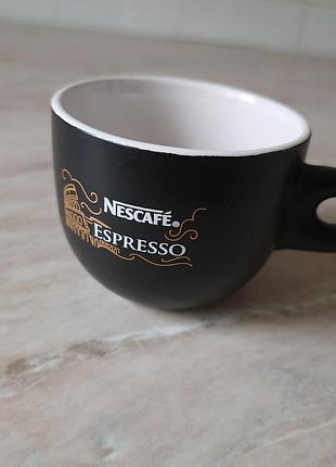 Чашка nescafé керамічна чорна для еспресо 3
