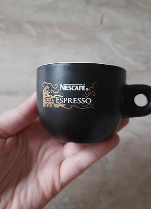 Чашка nescafé керамічна чорна для еспресо