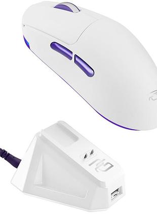 Бездротова ігрова миша proove gaming superfight wireless with charging dock white/purple