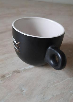 Чашка nescafé керамічна чорна для еспресо 4