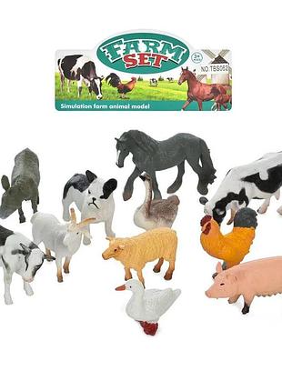 Набір тваринок farm set, домашня ферма 12 шт (tbs062)