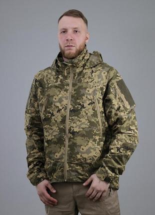 Тактическая куртка ветро-влажно защитная демисезонная для военных штурмовка ut пиксель
