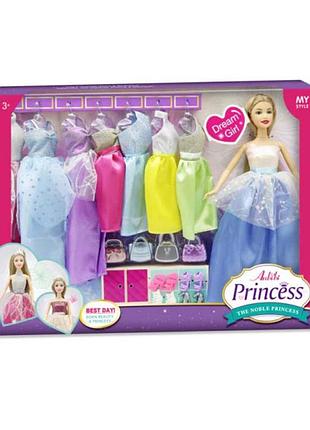 Лялька anlili princess гардероб з набором суконь і аксесуарів блондинка (wx233-1bl)