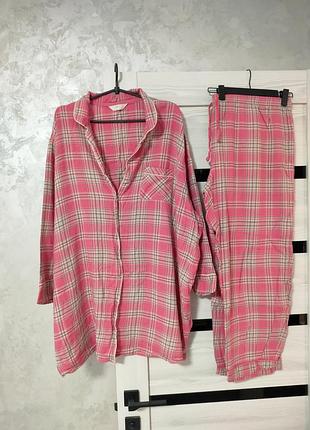 Жіноча тепла піжама 3xl-4xl. тепла бавовняна піжама.