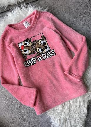 Піжамна кофта жіноча disney «chip n dale», розмір s, рожева