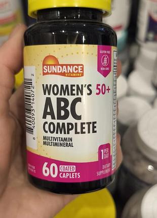 Abc complete, мультивитамины и мультиминералы для женщин старше 50 лет, 60 капсул покрытых оболочкой
