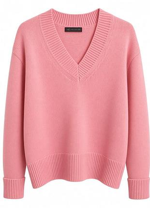 Светр жіночий m&s collection рожевий з v-вирізом