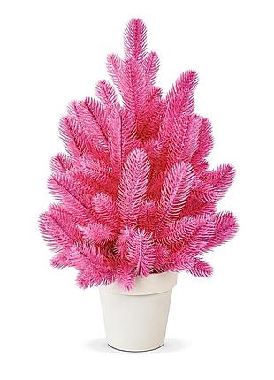 Штучна рожева ялинка elegant marshmallow pink лита, 50 см в горщику