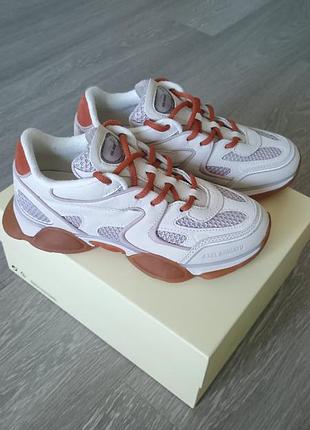 Кросівки жіночі axel arigato eris sneaker білі, помаранчеві розміри 37, 38, 39