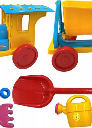 Игрушечный поезд doloni toys с набором для песочницы голубой (013222/1)