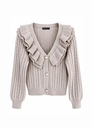 Кардиган із рюшами shein