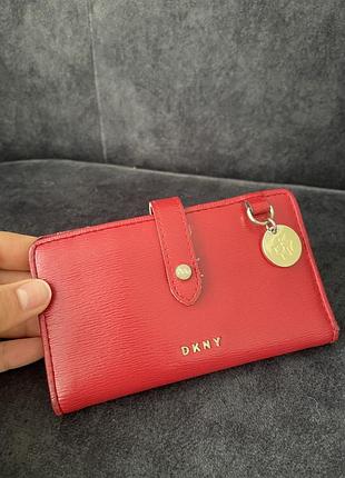 Гаманець жіночий dkny червоний шкіряний