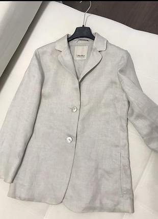 Роскошный 💯 льняной жакет max mara 7