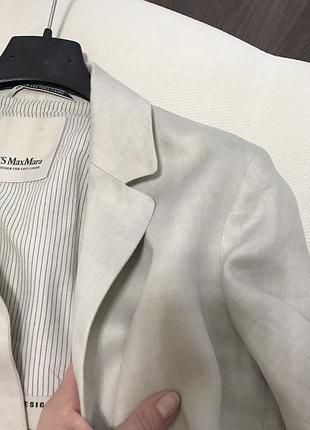 Роскошный 💯 льняной жакет max mara 10