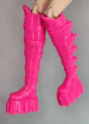 Високі чобітки на платформі для барбі і подібних ляльок, оригінал mattel, barbie взуття