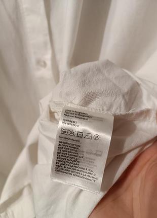 Плотна котонова сорочка рубашка h&m оверсайз 3