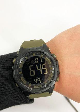 Часы наручные мужские skmei 1845ag army green, армейские водостойкие тактические часы. цвет: зелёный