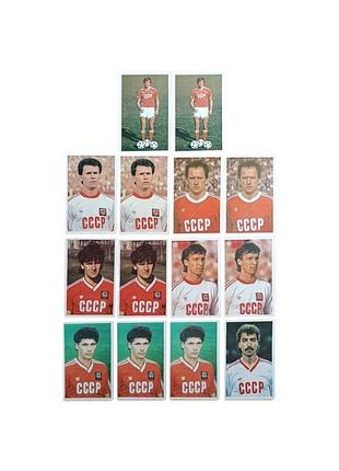 Карманные календарики «футболисты сборной ссср» на 1990 г. (14 шт., есть дубликаты)