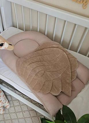 Кокон chickabiddy двосторонній велюр і бавовна мокко