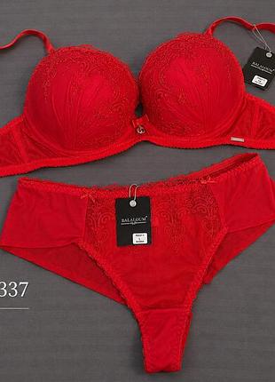 Комплекты balaloum 9337 чашка d75,80,90 красный
