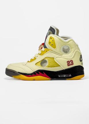 Nike air jordan 5 retro off-white sail