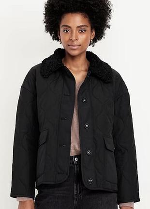 Куртка жіноча old navy стьобана чорна l-xl