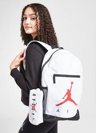 Jordan. оригінал. рюкзак с пеналом air jordan jan backpack white
