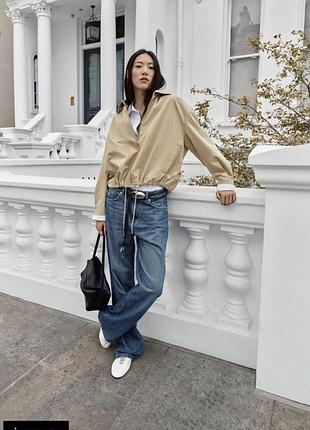 Куртка жіноча zara бомбер бежева