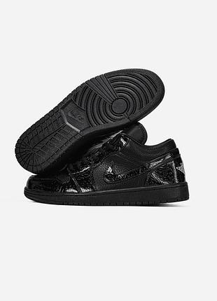 Nike air jordan 1 low se patent elephant black