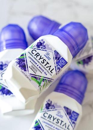 Роликовийw дезодорант з ароматом лаванди і білого чаю crystal mineral-enriched deodorant roll-on lavender & white tea, 66 мл