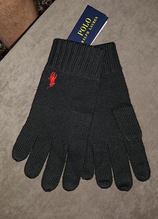Рукавички чоловічи підходят на унісекс polo ralph lauren, мериносової вовни.