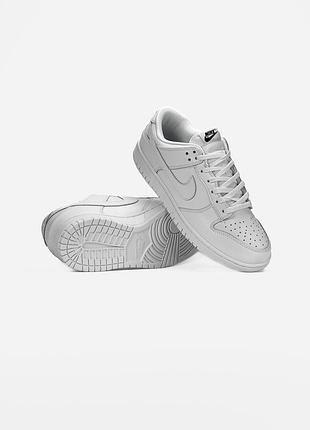 Nike dunk low "triple white" premium 3
