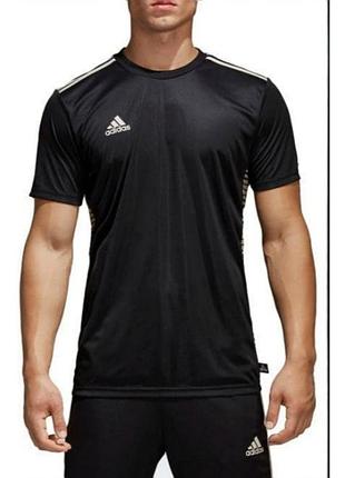 Мужская спортивная футболка adidas climalite s графитовая для тренировок