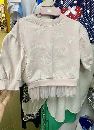 Рожевий комплект для дівчинки 80 р. кофта + лосини 🎀 бренду ergee, розмір 80, 9-12 місяців