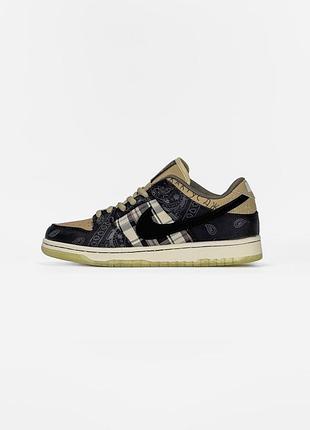Nike sb dunk low x travis scott black/beige