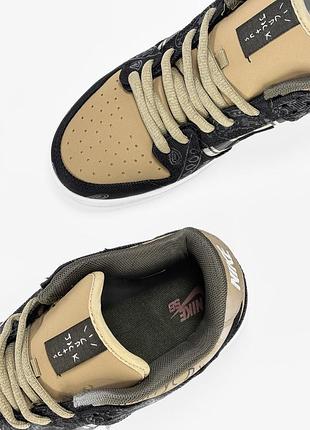 Nike sb dunk low x travis scott black/beige 8