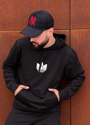 Чоловіче худі adidas чорне весняне осіннє толстовка унісекс адідас (b)