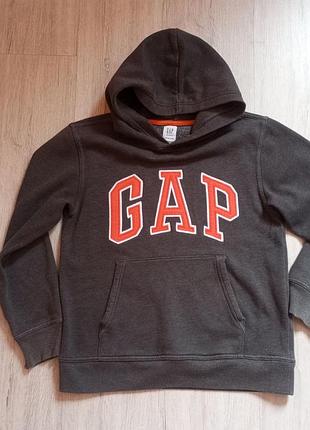 Худі gap чоловіче чорне, розмір s, котон, поліестер та зіпка коричневого кольору
