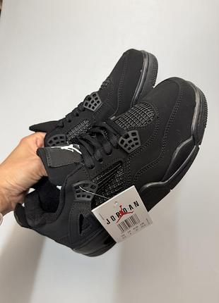 Кросівки чоловічі jordan air jordan 4 retro black cat чорні