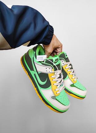 Sb dunk low green / yellow 5