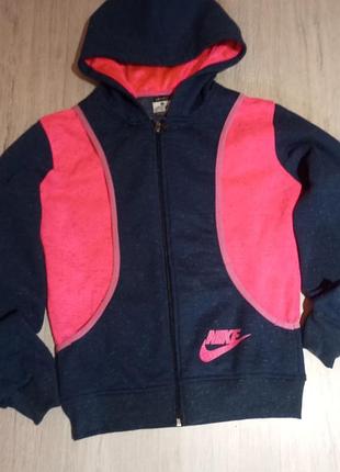 Кофта жіноча nike на змійці, синьо-рожева, розмір m