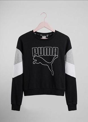 Світшот жіночий puma чорний з логотипом