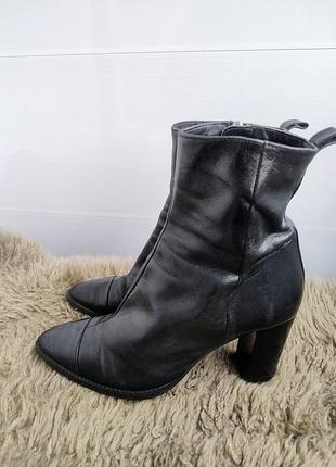 Шкіряні напів чоботи zara basic 4